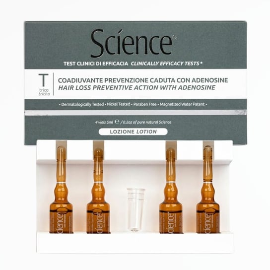 Science, Tonik Z Adenozyną - Przeciw Wypadaniu Włosów, 4x5ml SCIENCE