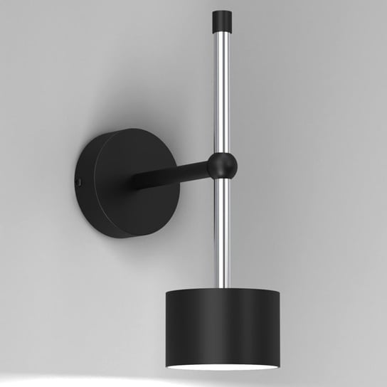 Ścienna lampa ARENA minimalistyczna czarna srebrna Milagro