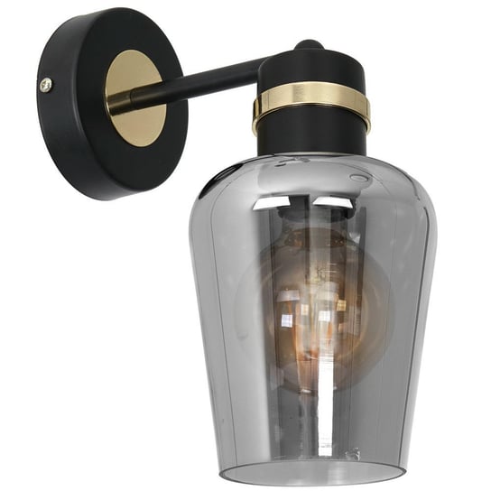 Ścienna LAMPA industrialna RICHMOND MLP6536 Milagro szklana OPRAWA kinkiet loftowy czarny przezroczysty Milagro