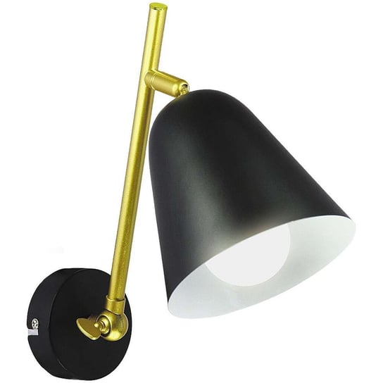Ścienna LAMPA kinkiet ALDER 5375 Rabalux industrialna OPRAWA regulowana metalowy klosz czarna biała złota Rabalux