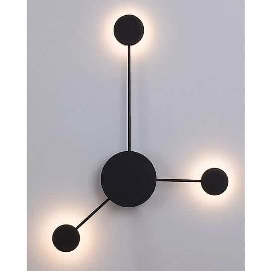 Ścienna LAMPA kinkiet AMADEO 6259 Rabalux metalowa OPRAWA dekoracyjna LED 10,5W 4000K furano molekuły czarna Rabalux