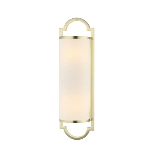 Ścienna LAMPA kinkiet Libero Parette Old Gold Orlicki Design półokrągła OPRAWA abażurowa klasyczna biała złota Orlicki Design