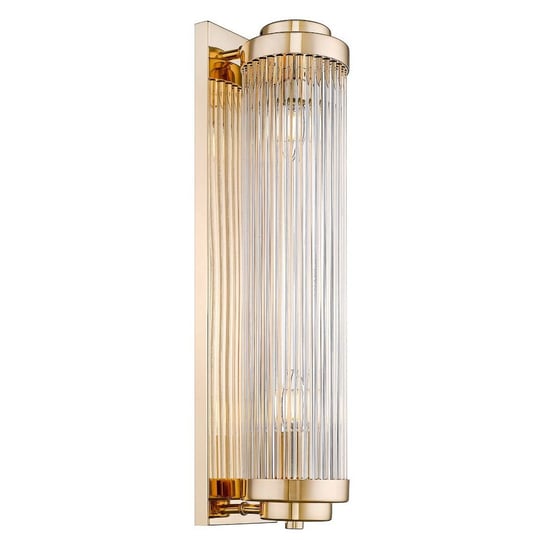 Ścienna Lampa Salonowa Sergio Szklany Kinkiet Glamour Crystal Złoty Zuma Line