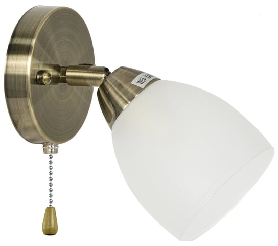 Ścienna lampa vintage ELM8417/1 21QG z regulacją mosiądz Mdeco