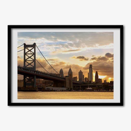 Ścienny obraz z ramką TULUP Most Philadelphia 70x50 cm Tulup