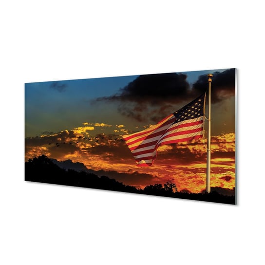 Ścienny panel Flaga Stany zjednoczone 120x60 cm Tulup