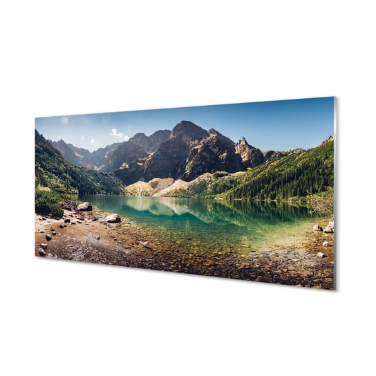 Ścienny panel kuchenny + klej Góry jezioro 120x60 Tulup