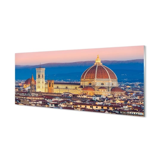 Ścienny panel Włochy Katedra panorama noc 125x50 cm Tulup