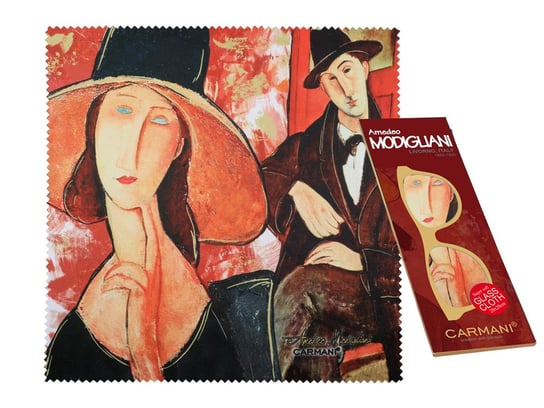Ściereczka do okularów - A. Modigliani. Kobieta w kapeluszu i Mario Varvogli (CARMANI)/CARMANI Carmani