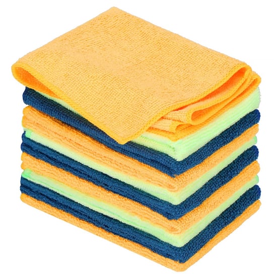 Ściereczki z mikrofibry 10 szt. 30 x 30 cm miękkie do czyszczenia kurzu, mycia szyb 3 kolory Springos