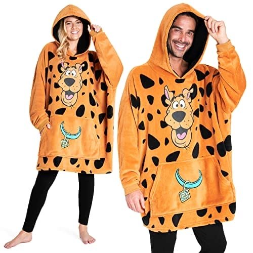 Scooby-Doo Oversized Hoodie Blanket For Men Women Official Merchandise (Brown) - Kuschelweiche Decke Mit Kapuze Und Kängurutasche Inna marka