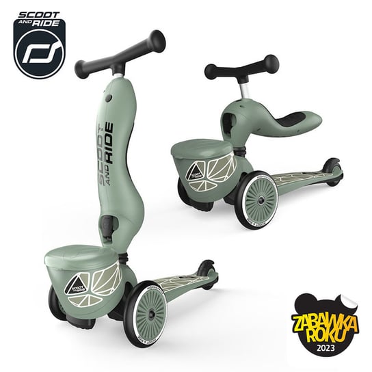 Scoot and Ride, Highwaykick 1 Lifestyle, 2w1, jeździk i hulajnoga, 1-5 lat, Green Lines Scoot and Ride