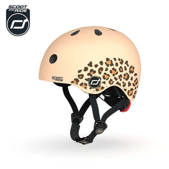 Scoot and Ride, Highwaykick 1 Lifestyle, Kask dla dzieci, XXS-S, 1-5 lat, Leopard Scoot and Ride