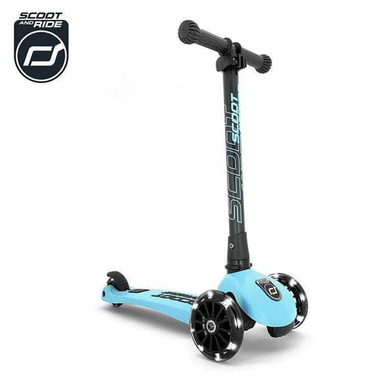 Scoot and Ride Highwaykick 3 LED Hulajnoga składana ze świecącymi kółkami 3+ Blueberry Scoot and Ride