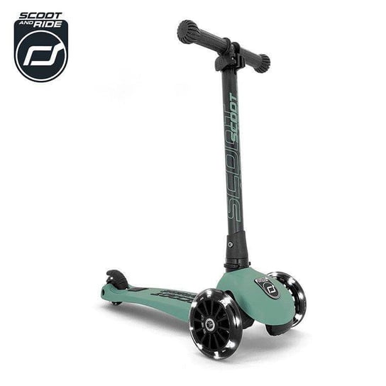 Scoot and Ride Highwaykick 3 LED Hulajnoga składana ze świecącymi kółkami 3+ Forest Scoot and Ride