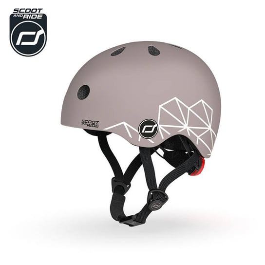 Scoot and Ride, Kask dla dzieci, XXS-S, 1-5 lat, Brown Lines Scoot and Ride