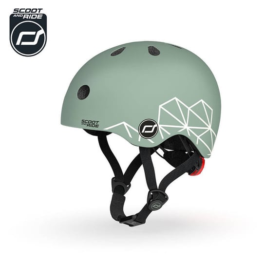 Scoot and Ride, Kask dla dzieci, XXS-S, 1-5 lat, Green Lines Scoot and Ride
