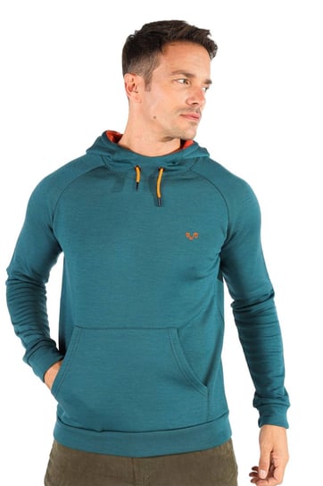 Scout - Bluza z kapturem (100% wełny Merino) - Petrolowa zieleń XL Woolona