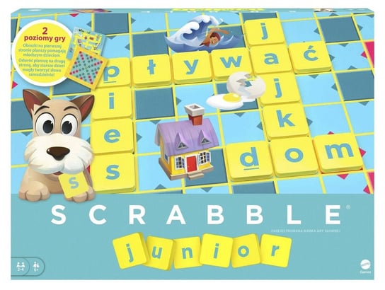 Scrabble Junior, dla dzieci Y9735, gra słowna Scrabble
