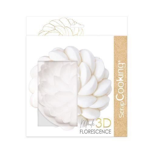 Scrapcooking 3D Florescencyjna silikonowa forma do ciasta biała 18 cm - 3700392428914 Inna marka