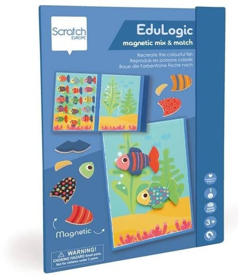 Scratch - Magnetyczna układanka - kształty i kolory Rybki 3+ Scratch
