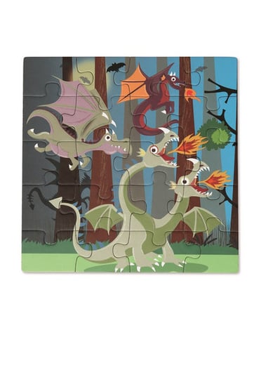 Scratch, puzzle, magnetyczne - książka podróżna Smoki, 2x20 el. Scratch