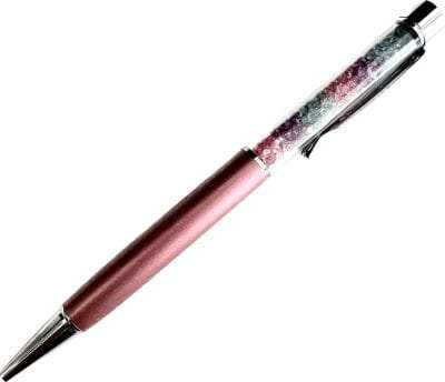 Scribblicious- Długopis różowy z kryształkami Czarny Inna marka