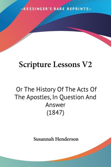 Scripture Lessons V2 Susannah Henderson