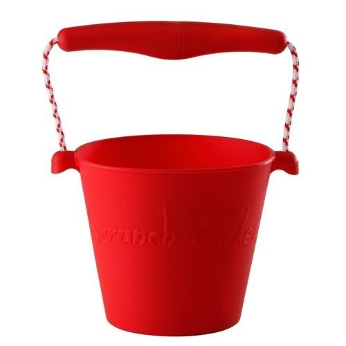 Scrunch-bucket, zabawki do piasku Składane wiaderko, czerwony Scrunch