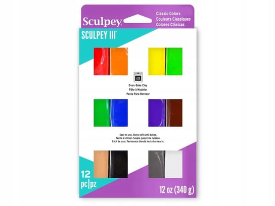 Sculpey Iii Clay Glina Do Rzeźbienia 340G Mix 12 Super Sculpey