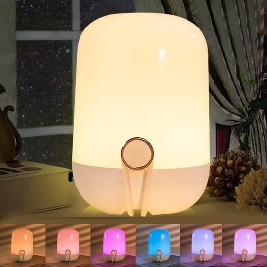 SDLOGAL Lampka nocna LED Kolorowa lampka nocna, 7-kolorowa ściemniana lampa stołowa, ładowana przez USB Inna producent