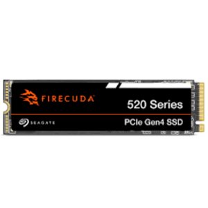 Seagate FireCuda 520, 1 TB, wewnętrzny dysk SSD, M.2 PCIe Gen4 ×4 NVMe 1.4, prędkość do 5000/4850 MB/s, 3 lata usług ratunkowych (ZP1000GV3A012) Seagate