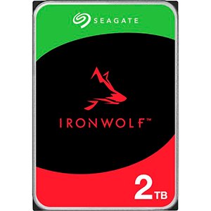 Seagate IronWolf, 2 TB, wewnętrzny dysk twardy NAS dla przedsiębiorstw – CMR 3,5 cala, SATA 6 Gb/s, 5900 obr./min, 256 MB pamięci podręcznej dla RAID NAS, usługi ratunkowe (ST2000NT003) Seagate