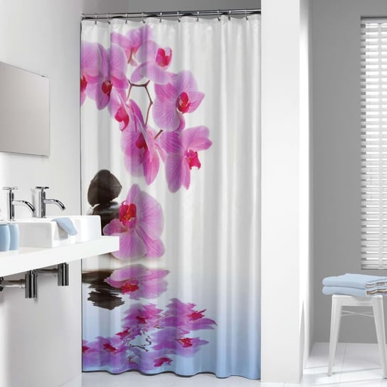 Sealskin Zasłona prysznicowa Spa, 180x200 cm, różowo-biała Sealskin
