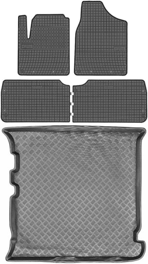 Seat Alhambra I Van od 1995-2010r. Bagażnik MIX-PLAST 17001 + Dywaniki FROGUM 0311 Max-Dywanik