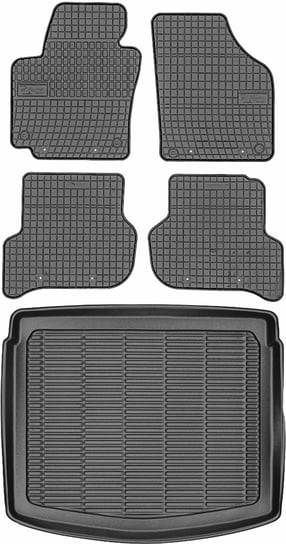 Seat Altea Hatchback od 2004-2015r. Bagażnik MAX-DYWANIK 911803 + Dywaniki FROGUM 0403 Max-Dywanik