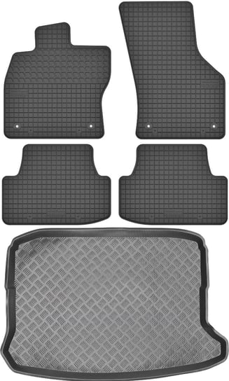 Seat Ateca SUV od 2016r. Bagażnik MIX-PLAST 27020 + Dywaniki MOTOHOBBY 150804 Max-Dywanik