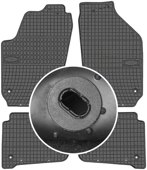 Seat Cordoba II Sedan od 2002-2009r. Dywaniki gumowe FROGUM 0015 + mocowania MAX-DYWANIK Frogum