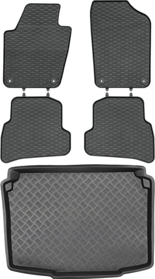 Seat Ibiza IV  Hatchback od 2008-2017r. Bagażnik MIX-PLAST 27009 + Dywaniki GEYER 842/4C Max-Dywanik