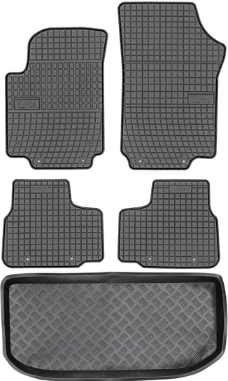 Seat Mii Hatchback od 2011-2019r. Bagażnik MIX-PLAST 30040 + Dywaniki FROGUM 0399 Max-Dywanik