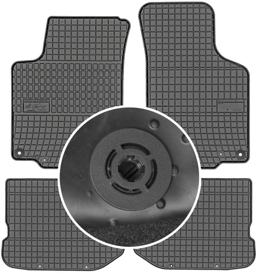 Seat Toledo II Sedan od 1999-2004r. Dywaniki gumowe FROGUM 0012 + mocowania MAX-DYWANIK Frogum