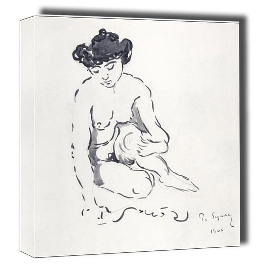 Seated Nude Woman, Paul Signac - Obraz Na Płótnie 30X30 Cm Galeria Plakatu