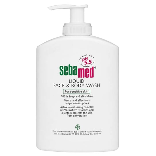 Sebamed, Sensitive Skin Liquid Face & Body Wash, Emulsja Do Mycia Twarzy I Ciała, 1000ml Sebamed