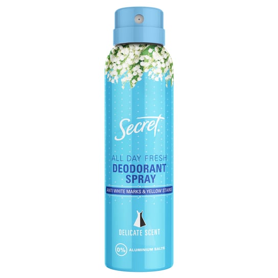 Secret, Delicate Scent, Dezodorant w sprayu, 150ml Secret