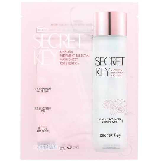 Secret Key, Starting Treatment Essential Mask Sheet, Rose Edition, 1 szt. Secret Key