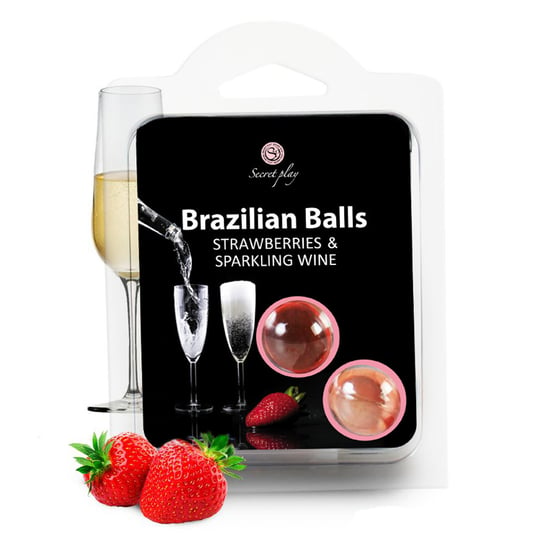 Secret Play, Brazilian Balls Strawberry & Sparkling Wine, 2 Szt. Secret Play
