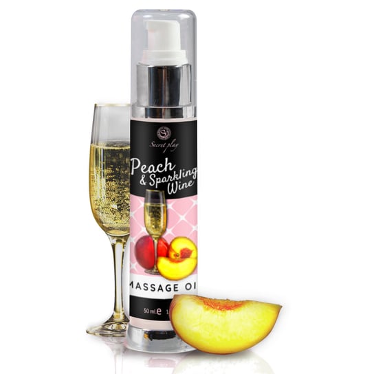 Secret Play, Olejek Intymny, Peach & Sparkling Wine Massage Oil, 50 Ml Secret Play