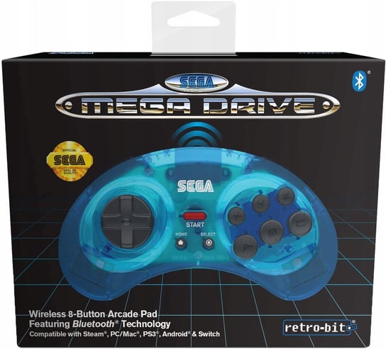 SEGA Mega Drive Blue Pad BT PC Switch Android Inny producent