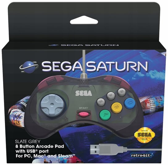 SEGA Saturn Official Pad Grey USB Mega Drive Mini Inny producent