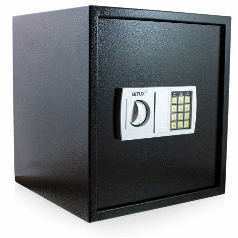 Sejf Domowy Biurowy Elektroniczny Z Zamkiem Szyfrowym 35X40Cm Czarny Bituxx Bituxx